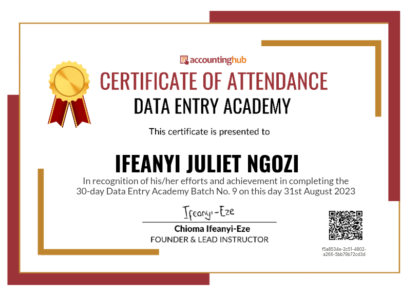 Data Entry Certification — AccountingHub Data Entry Academy
